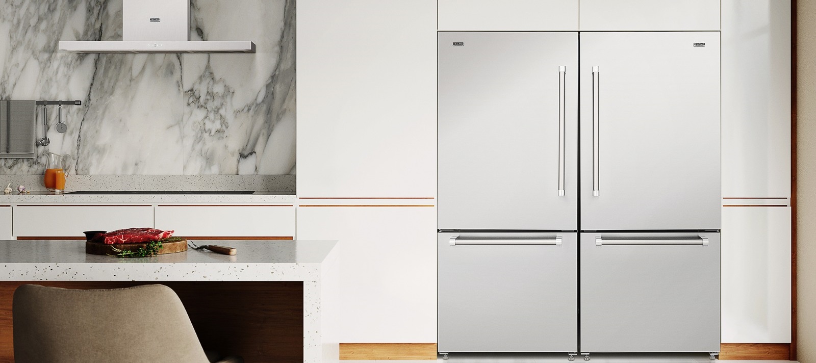 Refrigeradores de piso e embutir