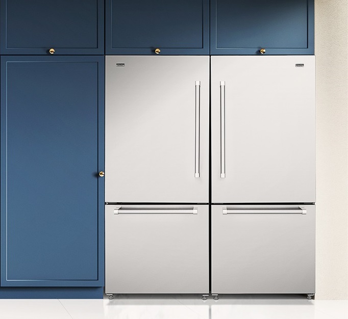 Refrigerador de piso e de embutir Tecno Professional Duo TR44BX.