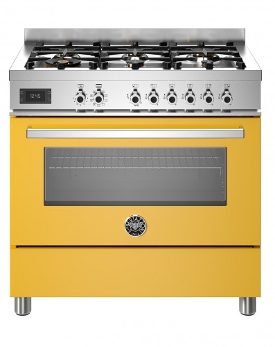 Design Profissional: com exclusiva pintura artesanal automotiva na cor amarelo que proporciona um acabamento impecável ao fogão.