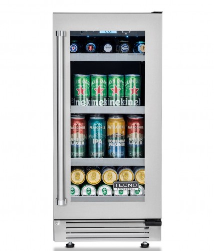 Cervejeira Tecno Professional TR08CVDA de 38 cm em inox escovado.