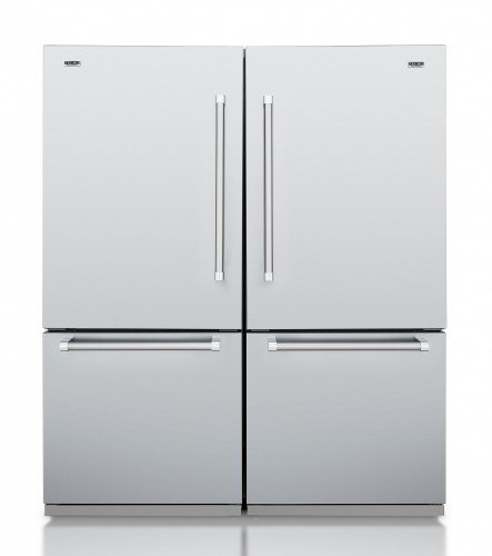 Refrigerador Tecno Professional Duo TR44BX de 152 cm com portas em inox escovado.