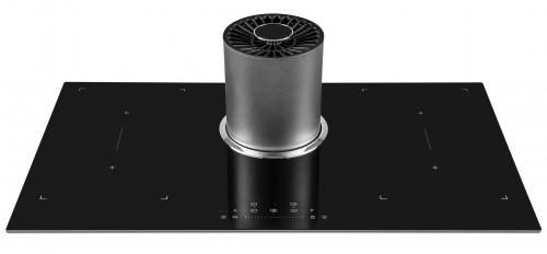 Cooktop a indução com coifa retrátil integrada Tecno THVI90DH.