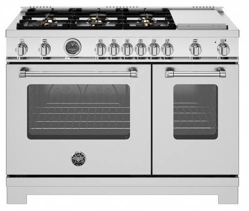 Fogão Bertazzoni Master Series MAS486 BTFGMXTLP com 122 cm de largura.