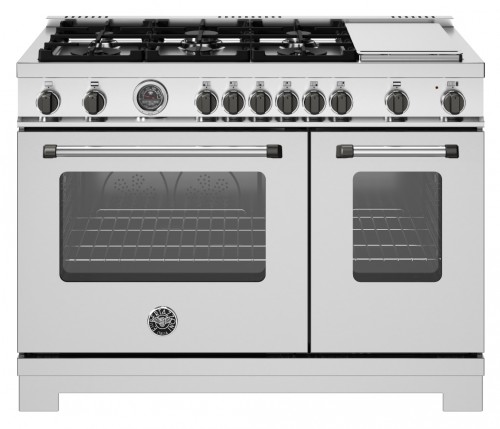 Fogão Bertazzoni Master Series MAS486 BTFGMXTLP BN Black Nickel com 122 cm de largura.
