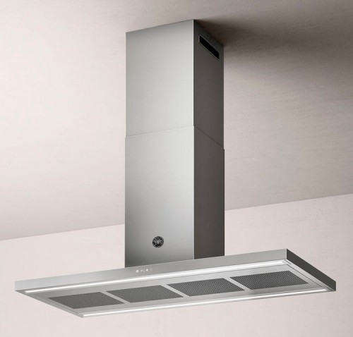 Coifa de ilha Bertazzoni BER TCI12 de 120 cm em inox escovado.