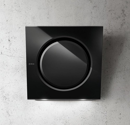 Coifa de perede Elica Mini OM Black de 55 cm em vidro.