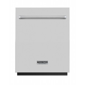 Lava louças de embutir com porta em inox escovado e puxador tubular em aço cromado TECNO Professional TD14 EXDP.