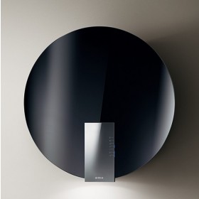 Coifa de parede Elica Space Black EDS de 78 cm em vidro e inox escovado.