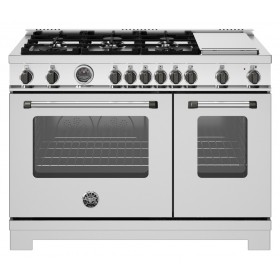 Fogão Bertazzoni Master Series MAS486 BTFGMXTLP BN Black Nickel com 122 cm de largura.
