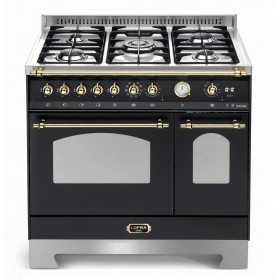 Fogão LOFRA Dolcevita RNMD96MFTE/CI de 90 cm na cor preto fosco..