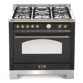 Fogão LOFRA Dolcevita RNMG96MFT/CI de 90 cm na cor preto fosco.