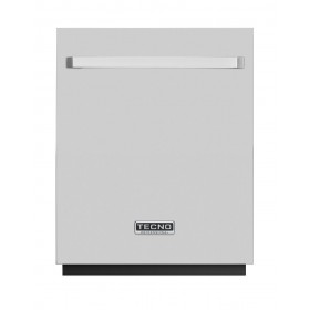Lava louças de embutir com porta em inox escovado e puxador retangular em metal escovado TECNO Original TD14 EXDO.