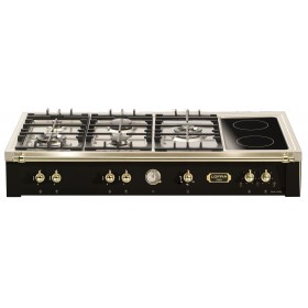 Rangetop LOFRA Dolcevita TRNM126/5 preto fosco com 120 cm de largura.