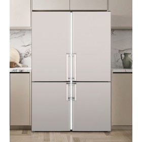 Refrigerador de piso e de embutir Tecno Original Duo TR32 BX com 122 cm em inox escovado.