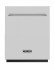 Lava louças de embutir com porta em inox escovado e puxador tubular em aço cromado TECNO Professional TD14 EXDP.