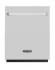 Lava louças de embutir com porta em inox escovado e puxador retangular em metal escovado TECNO Original TD14 EXDO.