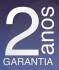Garantia de 2 Anos: contra defeitos de fabricação.