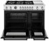 Forno Duplo a Gás: permite assar duas receitas simultaneamente ganhando tempo e utilizando toda sua capacidade de preparo. Capacidade do forno principal de 133 l e do auxiliar de 68 l, somando 201 litros.