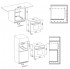Medidas do forno Tecno Vintage TO73 EXDNMV2 - em mm.